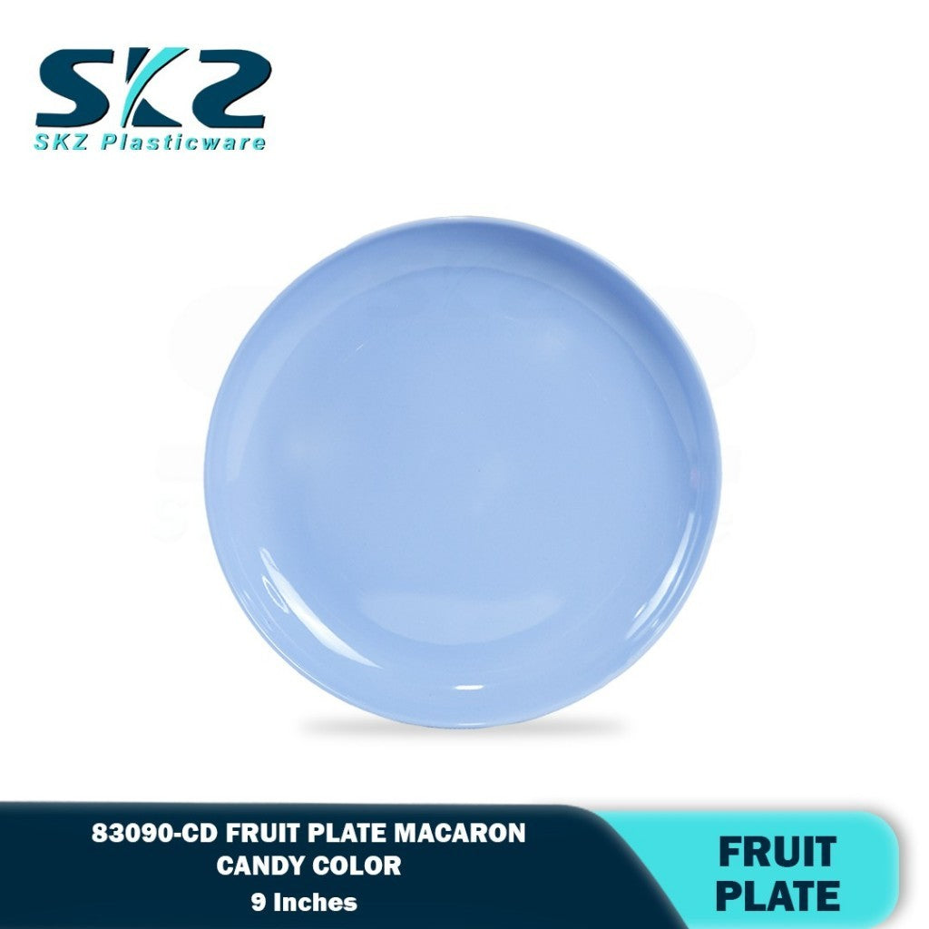 SKZ 83090-CD 9"inches FRUIT PLATE  Reusable Wave Design Plastic Round Plate Dinnerware Plates Plato