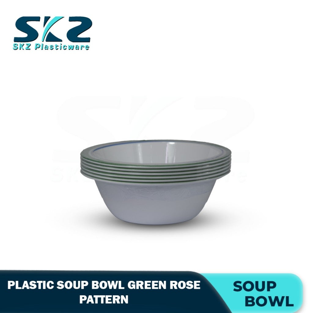 MELAMINE PLASTIC SALAD BOWL, SERVING BOWL, AND VEGETABLE BOWL ROSE PATTERN