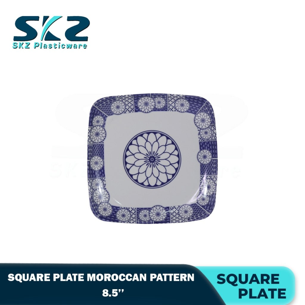 Melamine Dining Plastic Plate Premium Moroccan Pattern