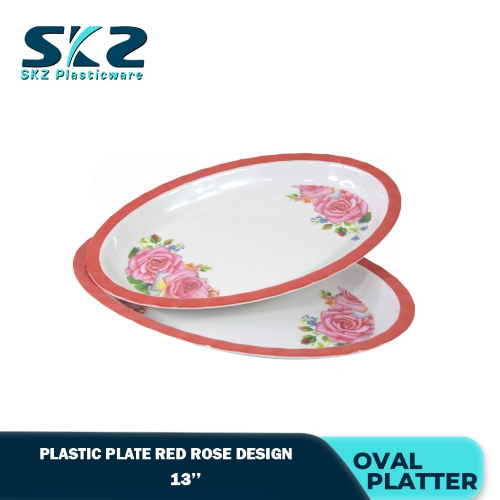 Melamine Oval Platter, Serving Platter, With Blue Moroccan Pattern 11-13inches available sizes
