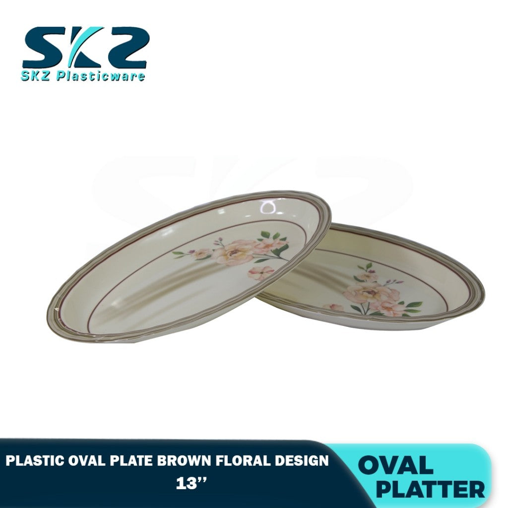 Melamine Oval Platter, Serving Platter, With Blue Moroccan Pattern 11-13inches available sizes