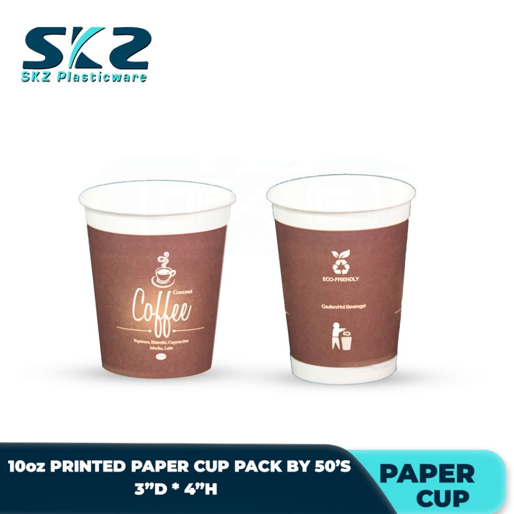SKZ 10oz DISPOSABLE PRINTED PAPER CUP HOT AND COLD AVAILABLE