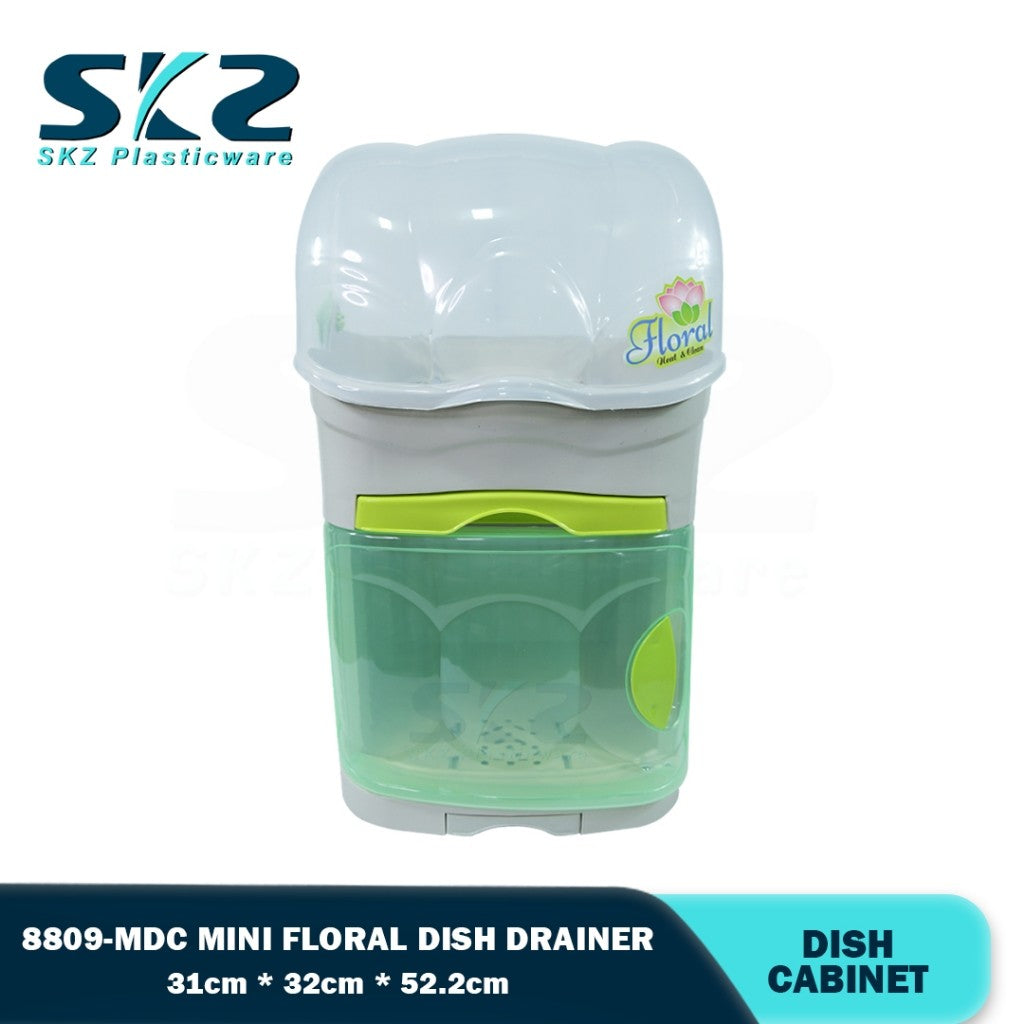 8809-MDC Floral Mini Dish Cabinet