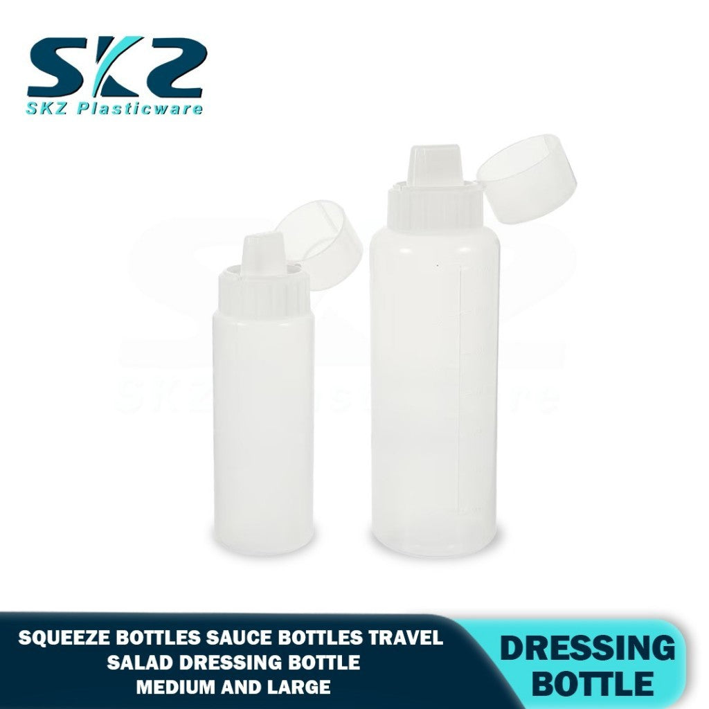 SKZ ketchup dispenser / syrup bottle / sauce & condiments container - transparent / clear