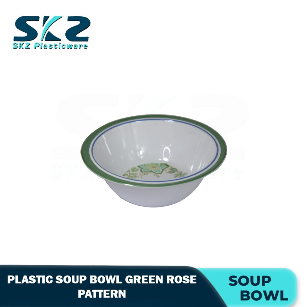 MELAMINE PLASTIC SALAD BOWL, SERVING BOWL, AND VEGETABLE BOWL ROSE PATTERN