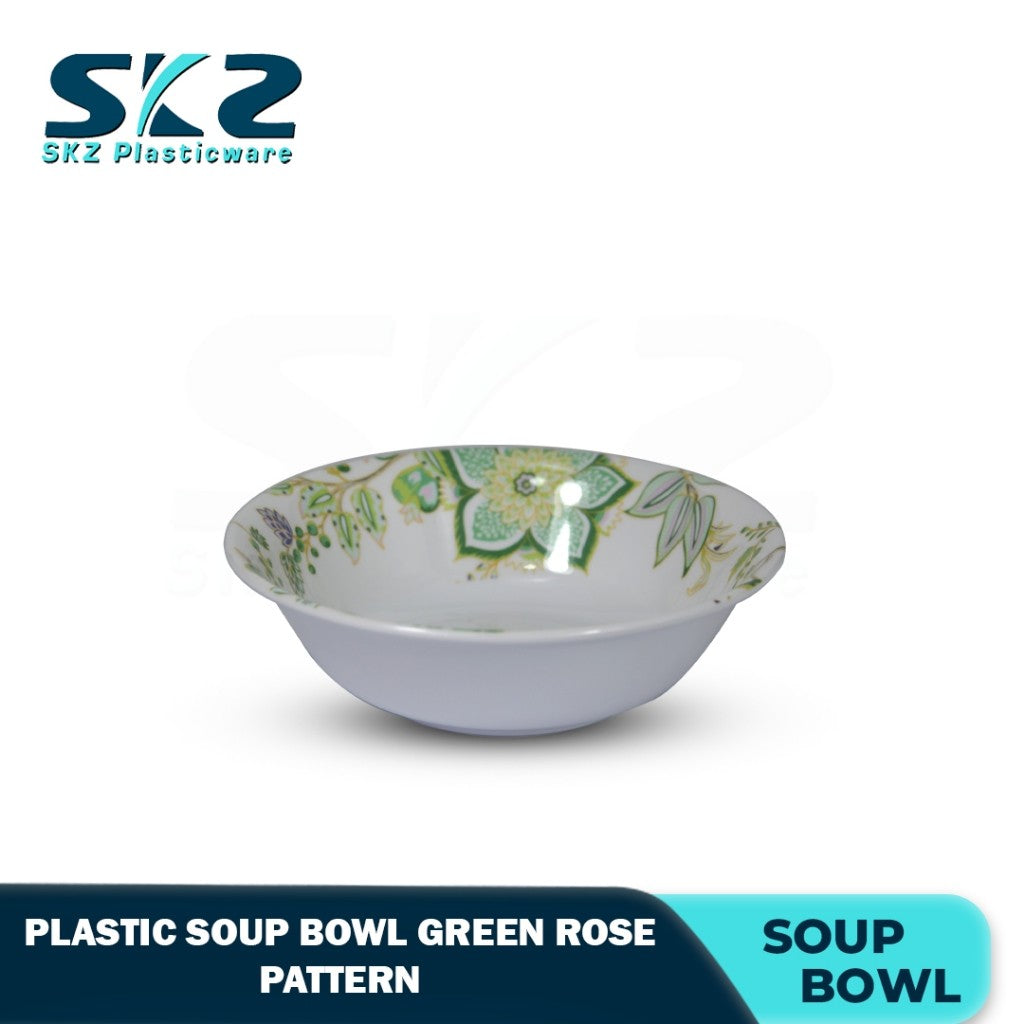 MELAMINE PLASTIC SALAD BOWL, SERVING BOWL, AND VEGETABLE BOWL ROSE PATTERN