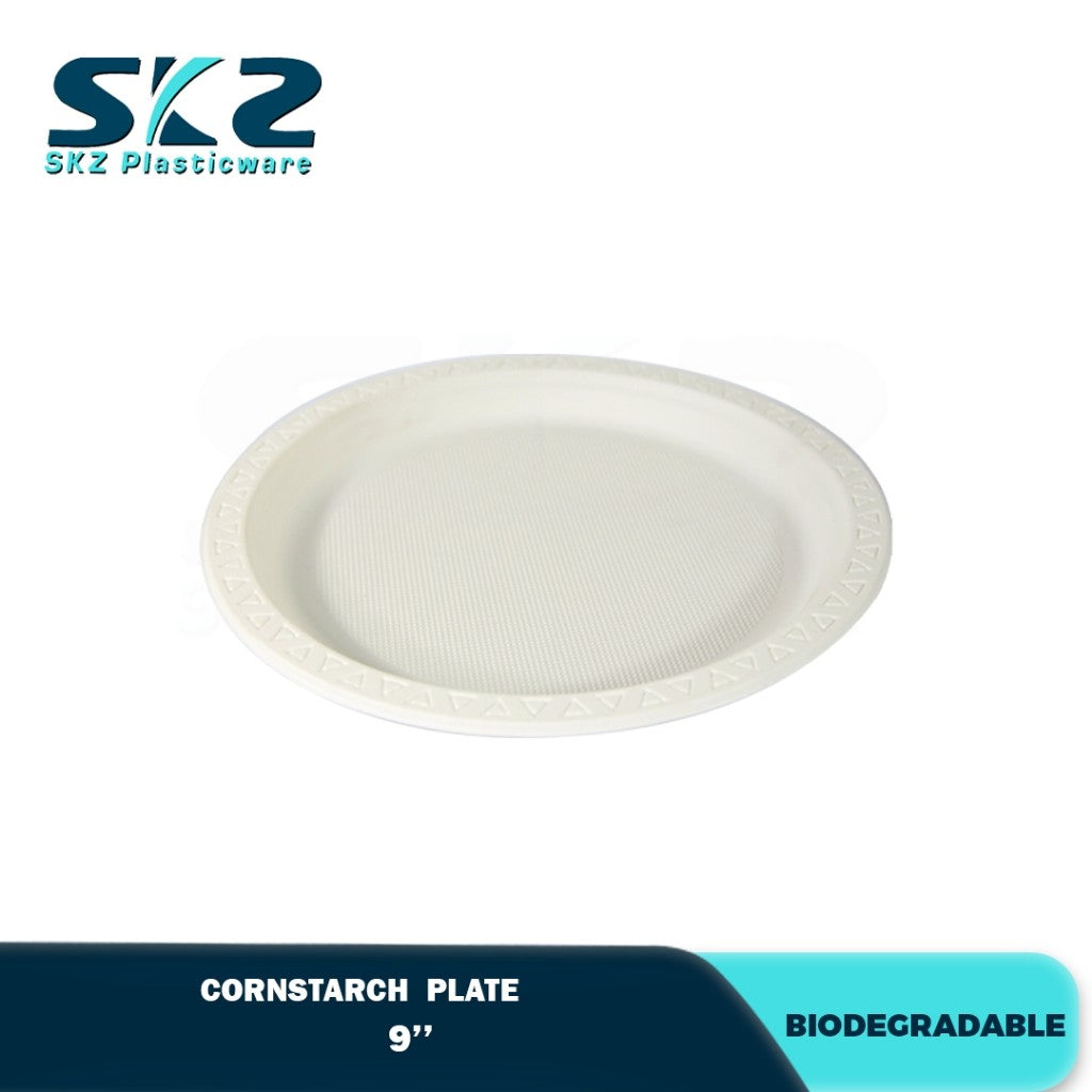 Skz Biodegradable Corn Starch Plate 9 & 7 inches