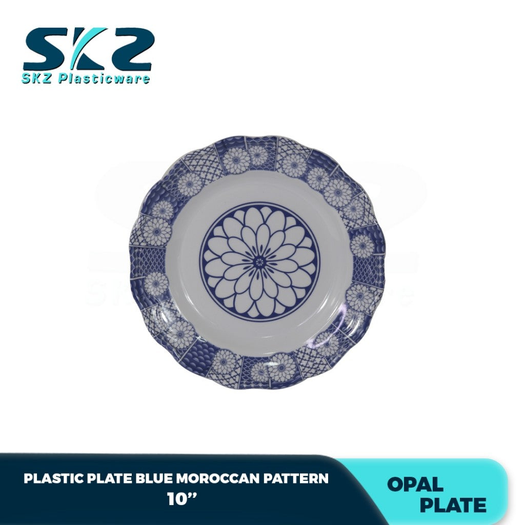 Melamine Dining Plastic Plate Premium Moroccan Pattern