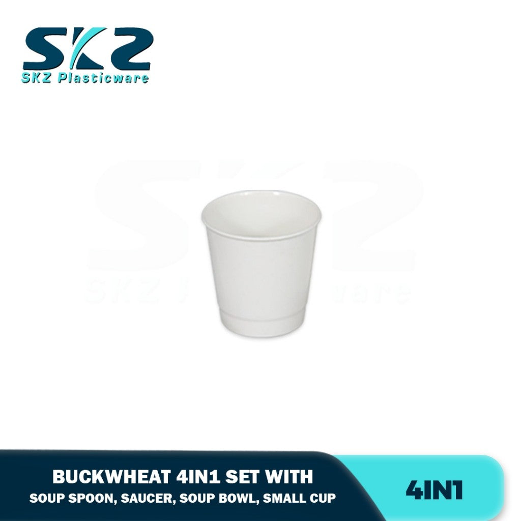 Skz Eco-Friendly Buckwheat dining sets Soup spoon, Saucer, Soup Bowl, Small Cup Biodegradable