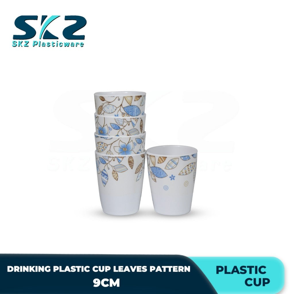 MELAMINE DRINKING PLASTIC CUP FLORAL DESIGN 9CM