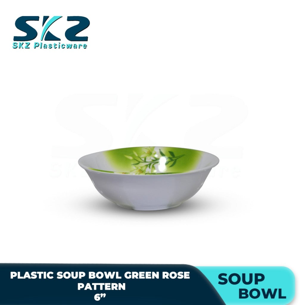 MELAMINE PLASTIC SALAD BOWL, SERVING BOWL, AND VEGETABLE BOWL ROSE DESIGN