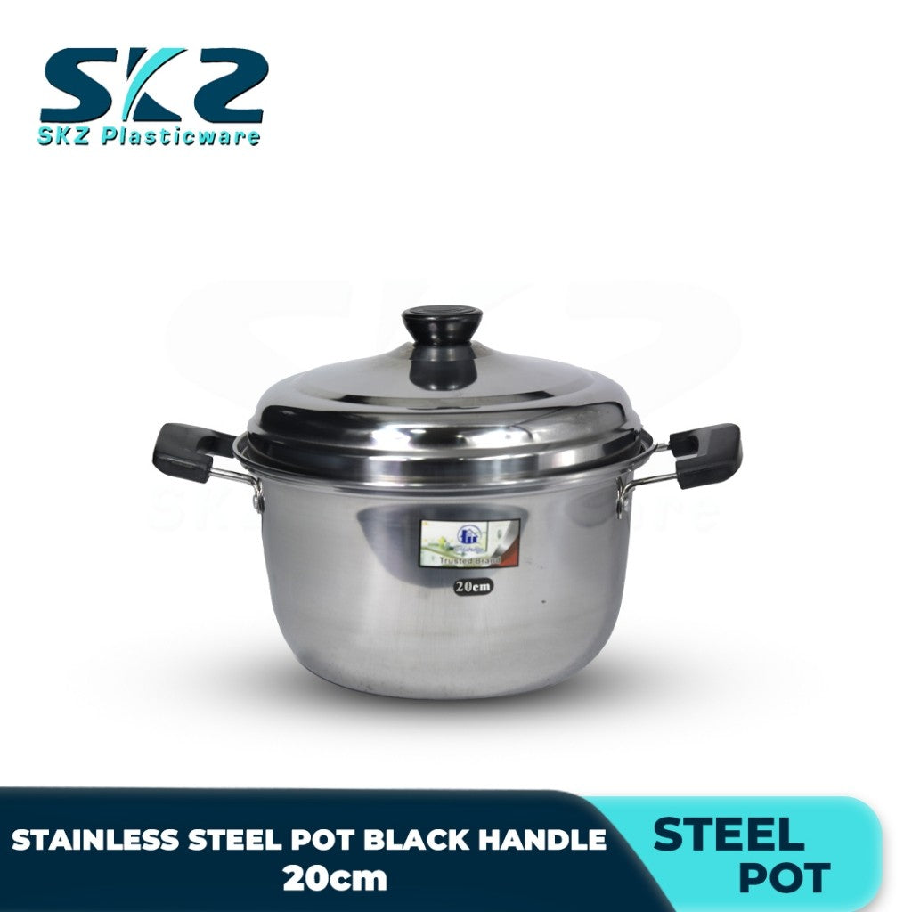 Skz  Stainless Steel Pot Double Black Handle