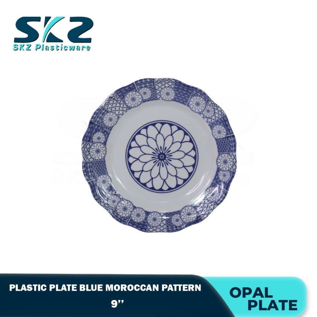Melamine Dining Plastic Plate Premium Moroccan Pattern