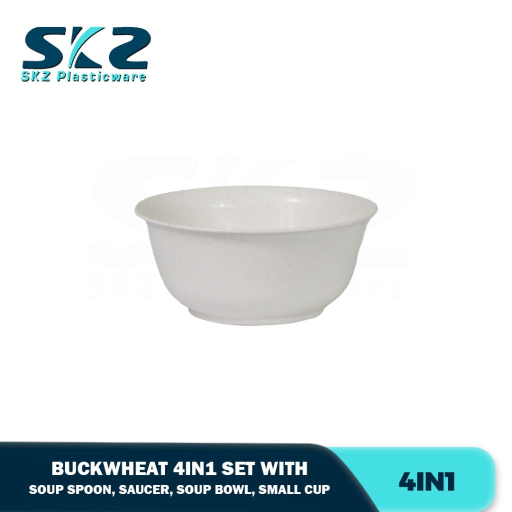 Skz Eco-Friendly Buckwheat dining sets Soup spoon, Saucer, Soup Bowl, Small Cup Biodegradable
