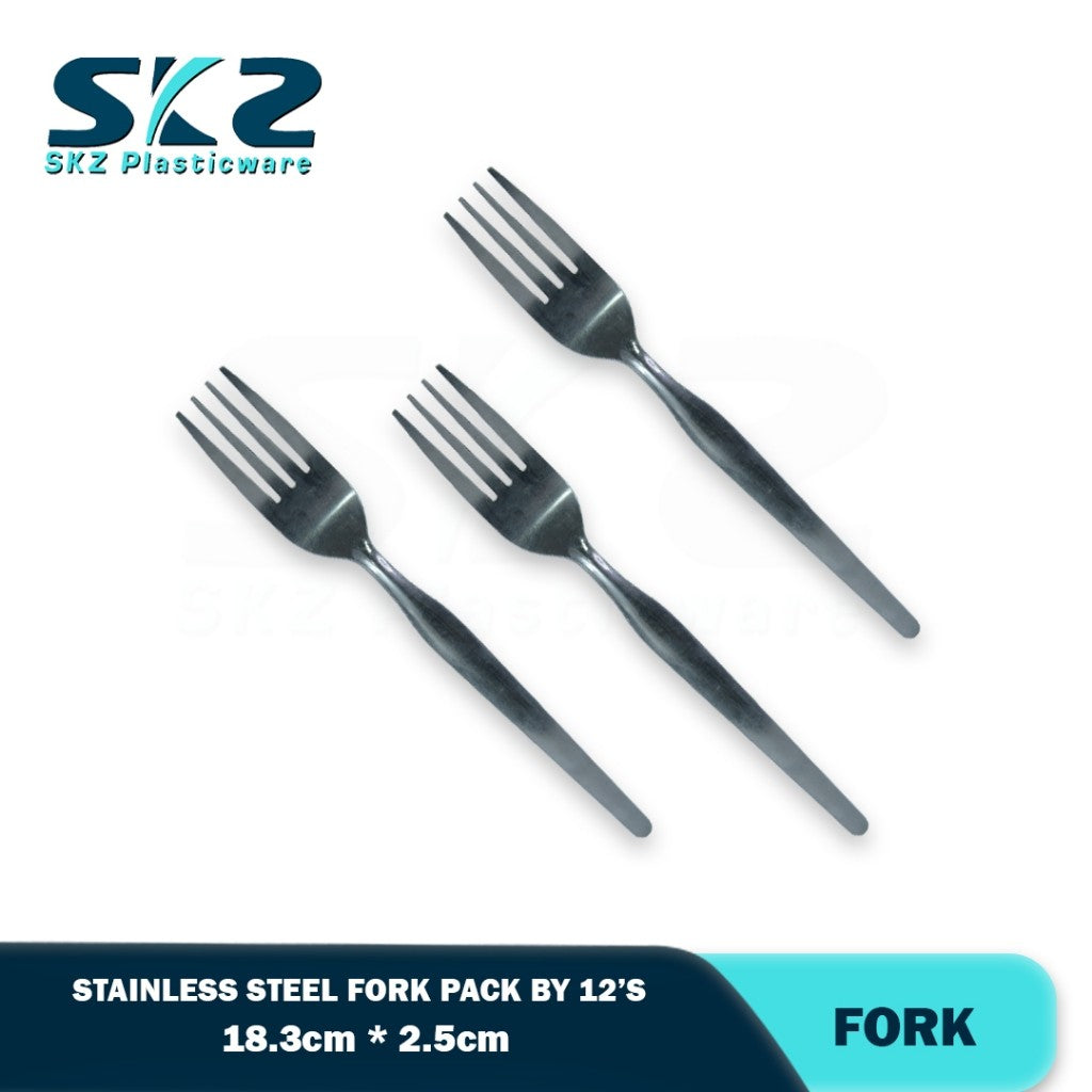 S58 F58 Stainless Spoon And Fork (Silver)
