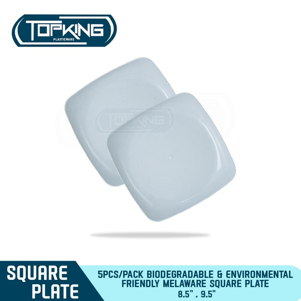 SKZ Melaware Square Plate Biodegradable & Environmental Friendly (5pcs/pack)