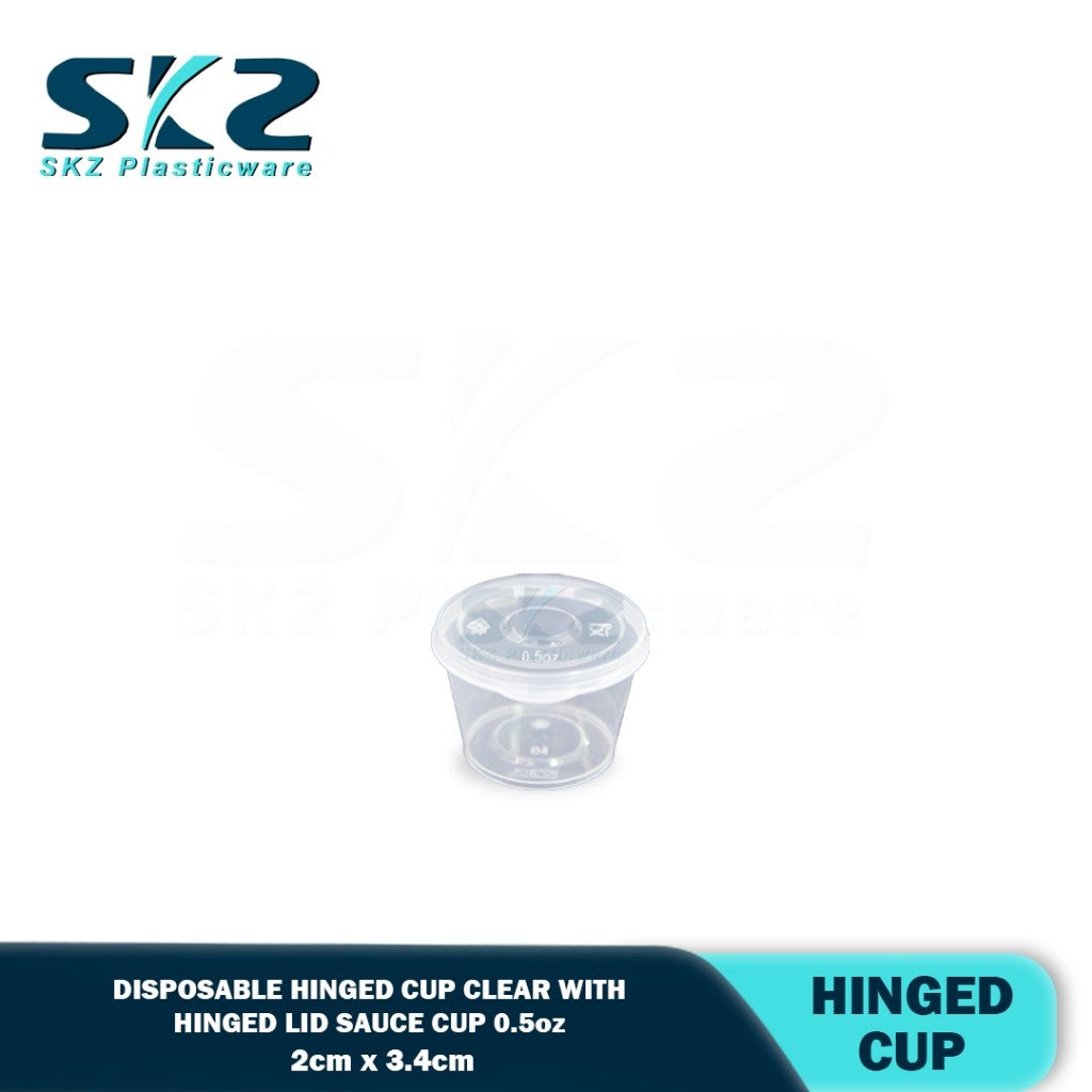 0.5 oz Hinged cup Sauce cup