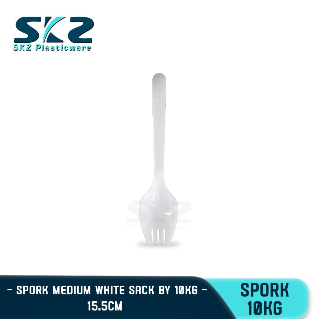 SKZ Disposable Spork Medium White 1kg Pack