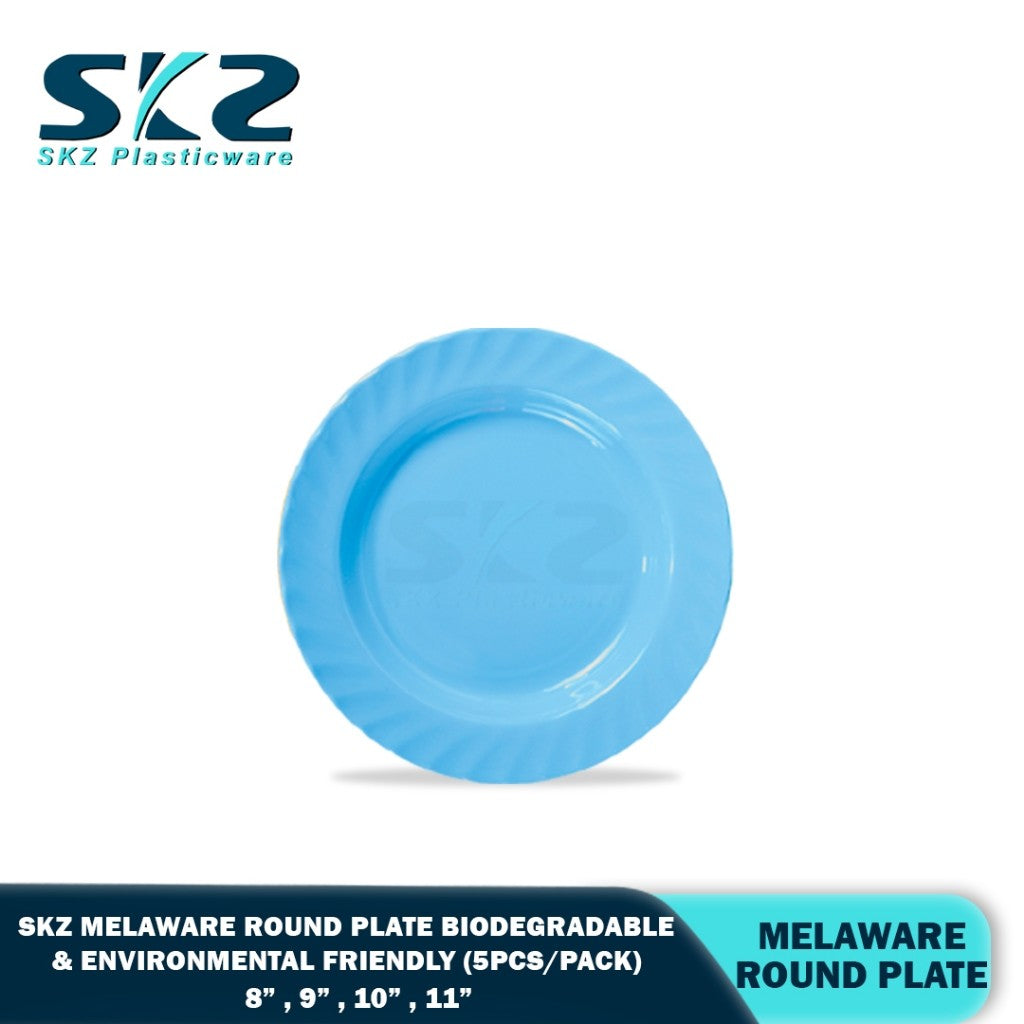 SKZ Melaware round plate 8"/9"/10"11"  5pcs/pack  round bowl biodegradable & enviroment friendly