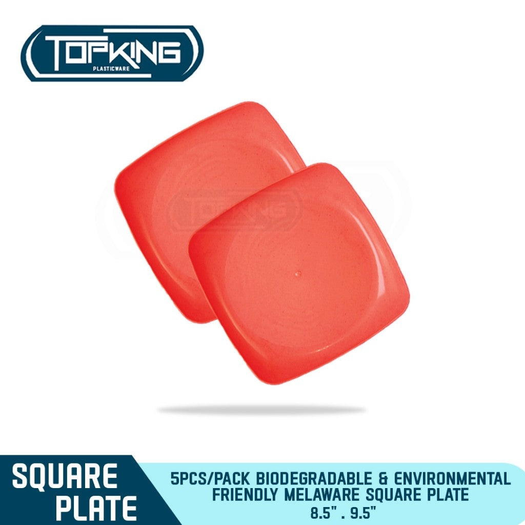 SKZ Melaware Square Plate Biodegradable & Environmental Friendly (5pcs/pack)