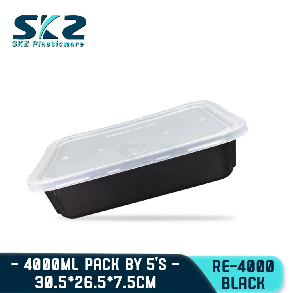 SKZ WHITE and BLACK RE4000 ENVIRONMENTAL FRIENDLY FOOD STORAGE MICROWAVABLE