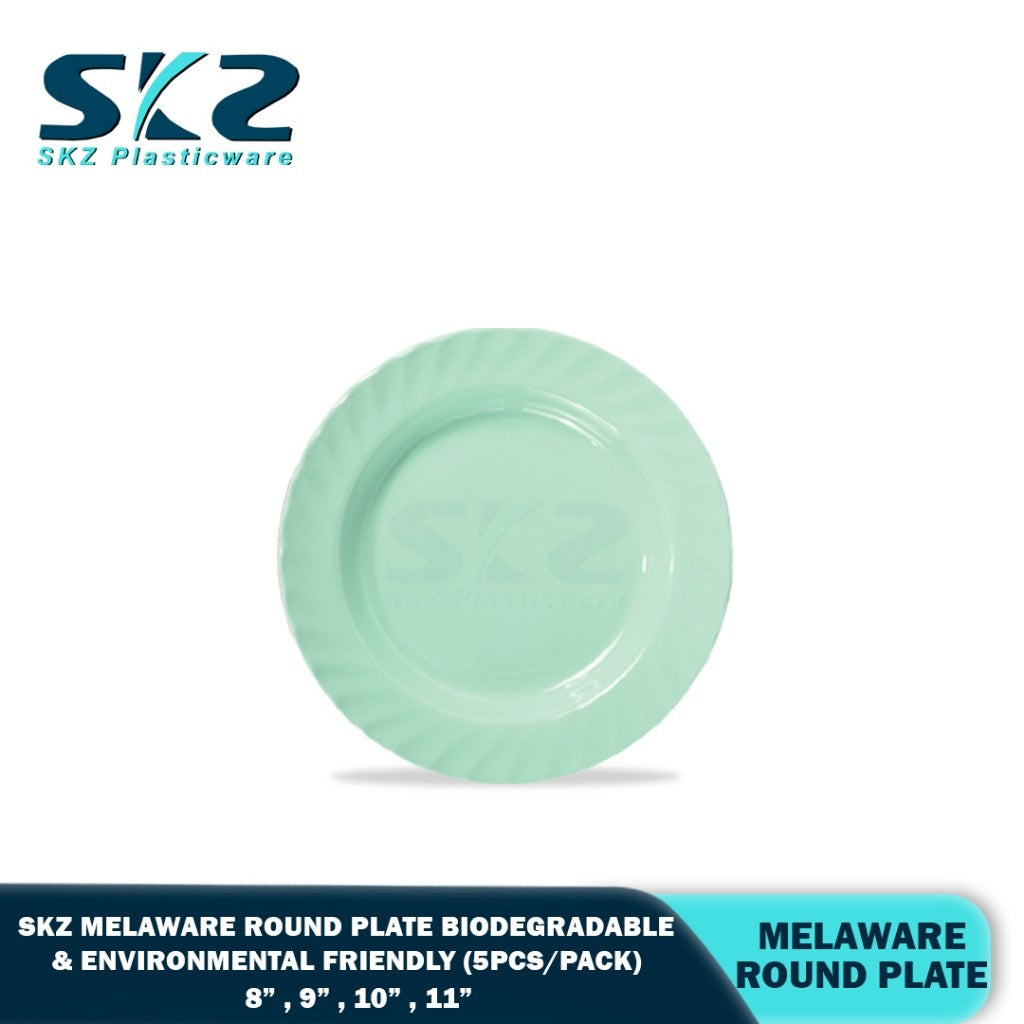 SKZ Melaware round plate 8"/9"/10"11"  5pcs/pack  round bowl biodegradable & enviroment friendly