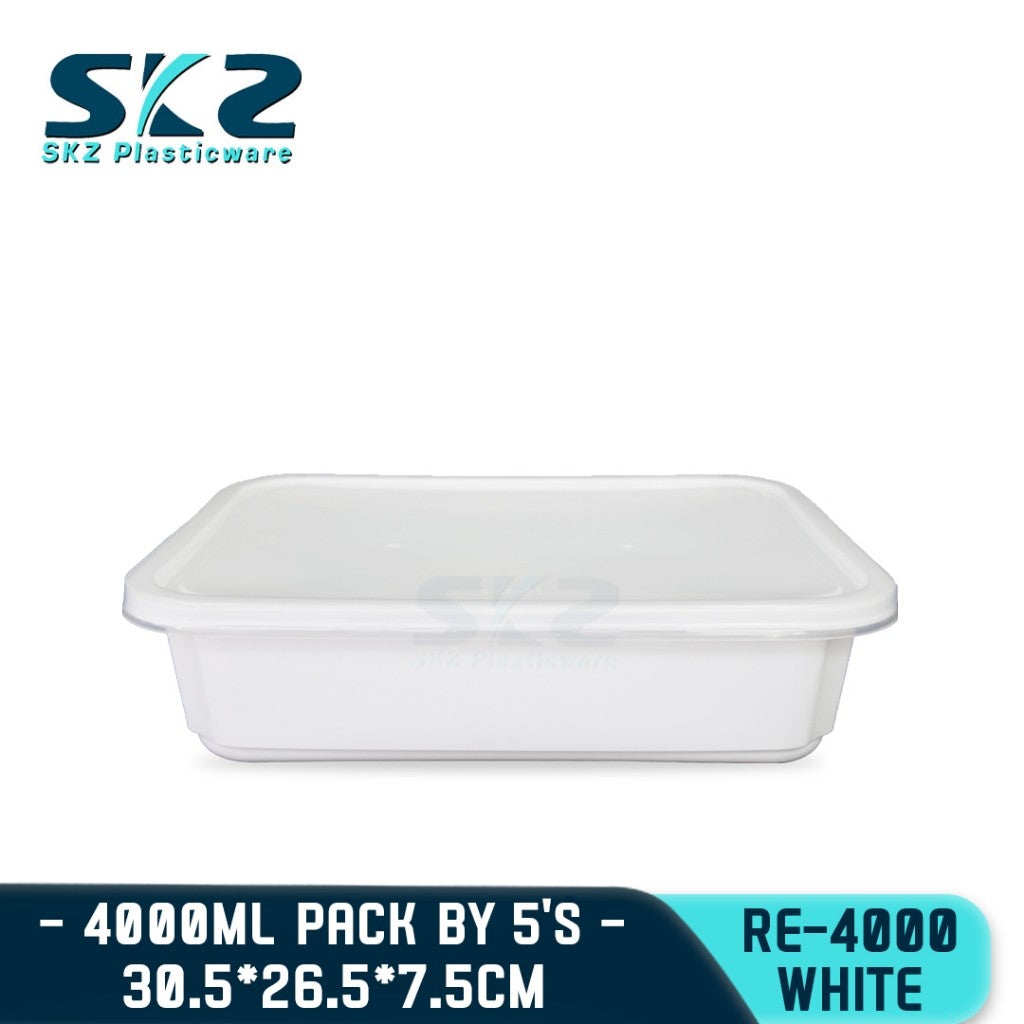SKZ WHITE and BLACK RE4000 ENVIRONMENTAL FRIENDLY FOOD STORAGE MICROWAVABLE