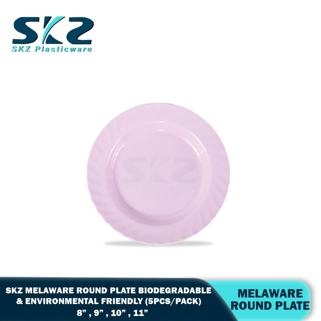 SKZ Melaware round plate 8"/9"/10"11"  5pcs/pack  round bowl biodegradable & enviroment friendly