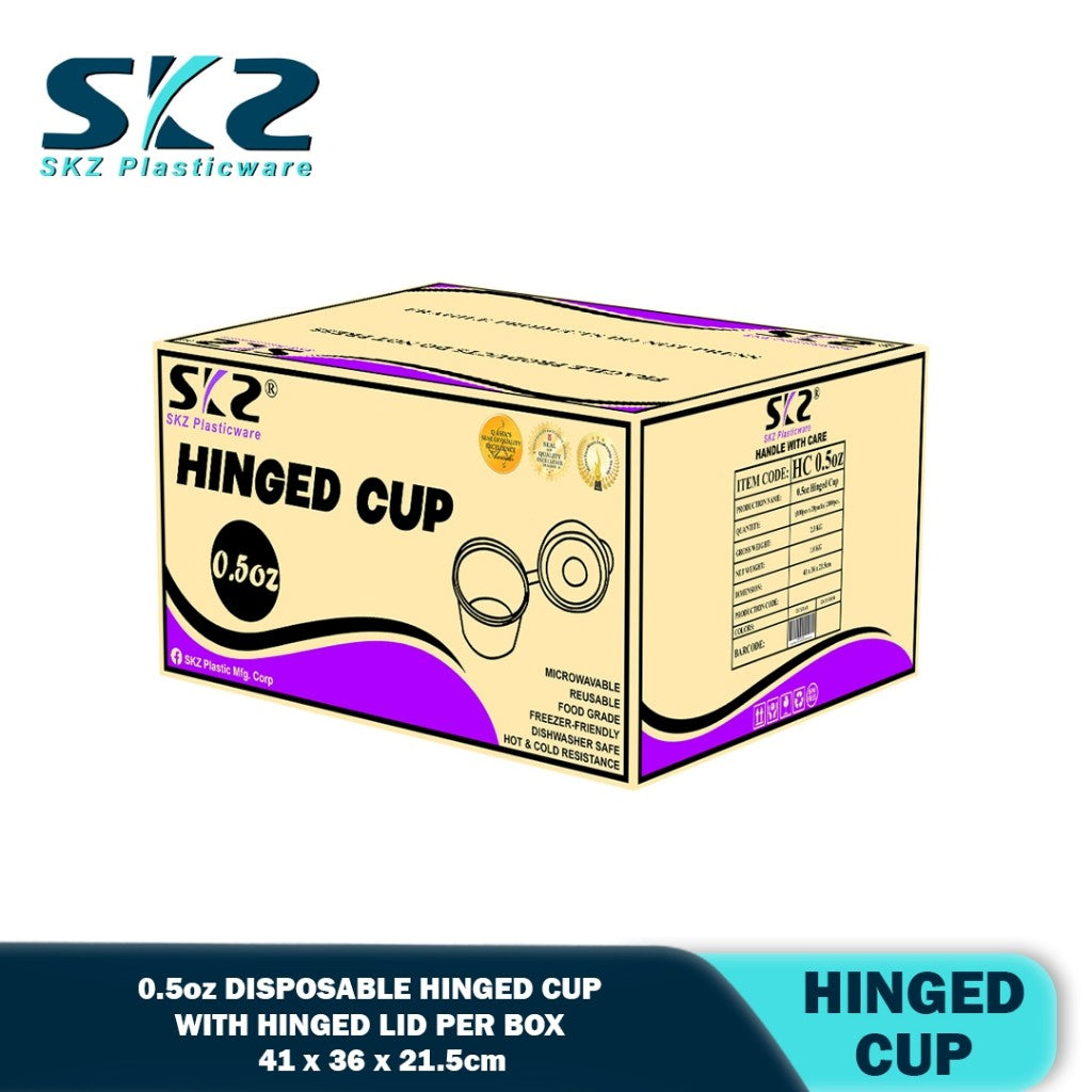 0.5 oz Hinged cup Sauce cup