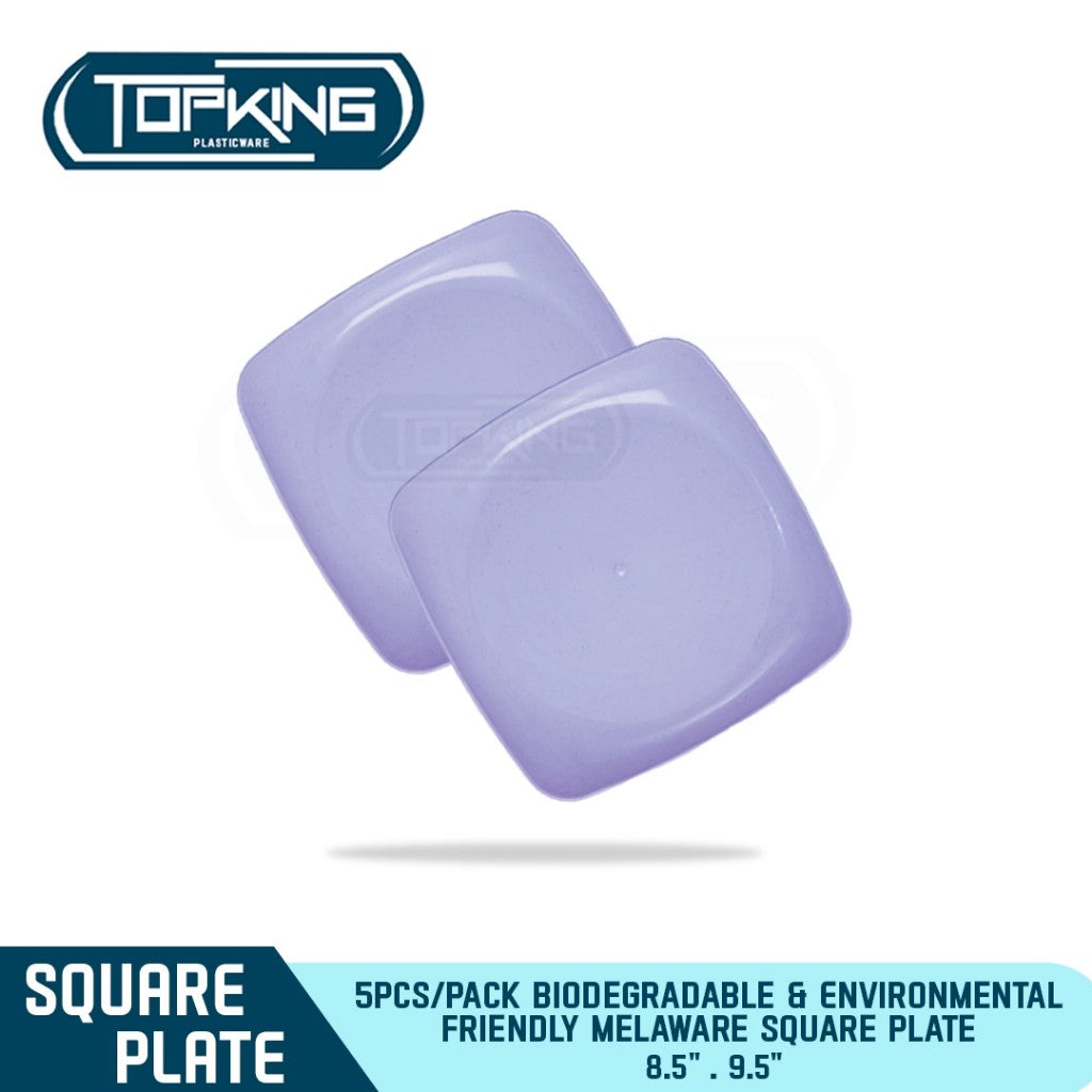 SKZ Melaware Square Plate Biodegradable & Environmental Friendly (5pcs/pack)