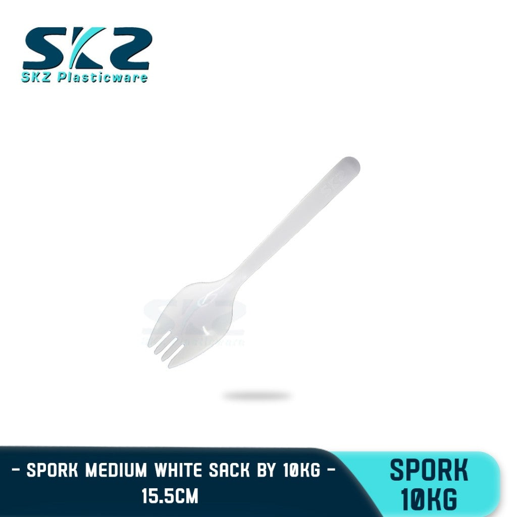 SKZ Disposable Spork Medium White 1kg Pack
