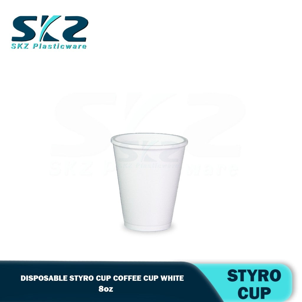 SKZ Disposable Styro Cups 8 oz , 25 PCS.
