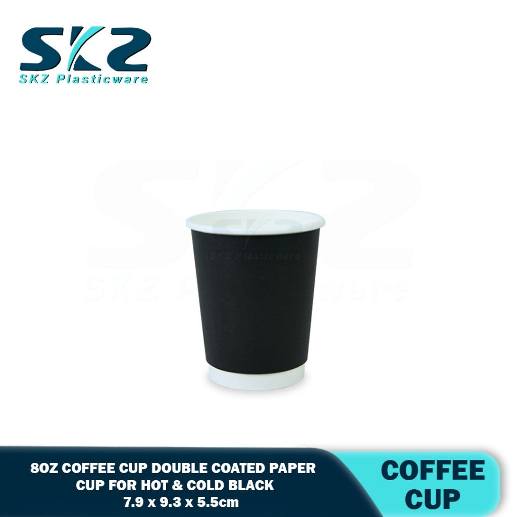 SKZ 8oz Coffee cup double coated paper cup for hot & cold 25pcs/pack