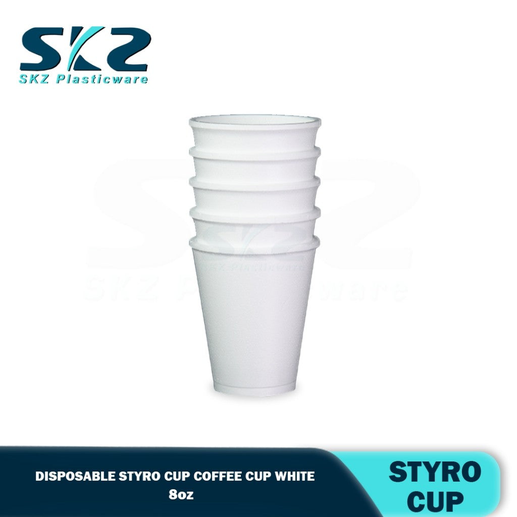 SKZ Disposable Styro Cups 8 oz , 25 PCS.