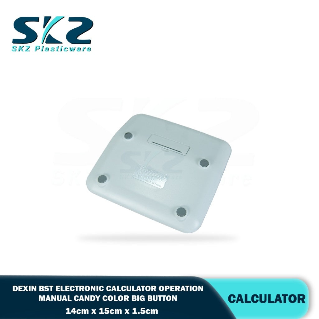 SKZ A2-107 DX8866 Macaroon Calculator Rectangle 12 Digits Candy Color Solar RANDOM COLOR