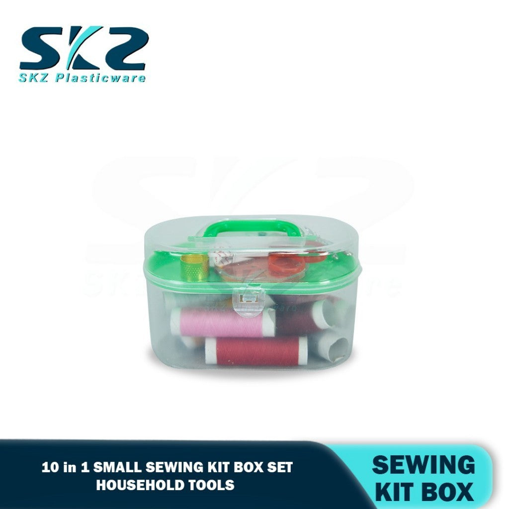 skz Sewing Kit Box Set 10 in 1 Small Household Sewing Tools Portable Sewing Kit