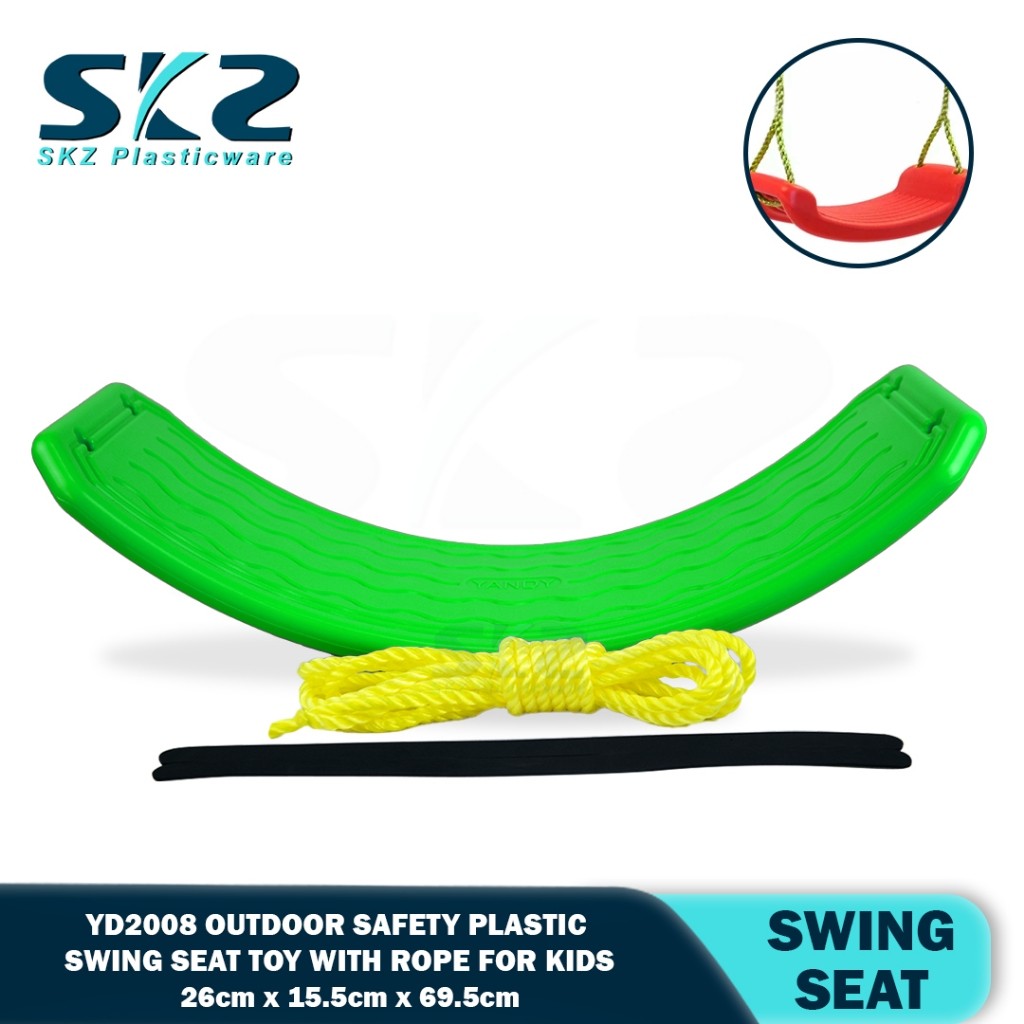 Plastic Swing Seat Toy Outdoor Hanging Safety Swing with Rope for Kids