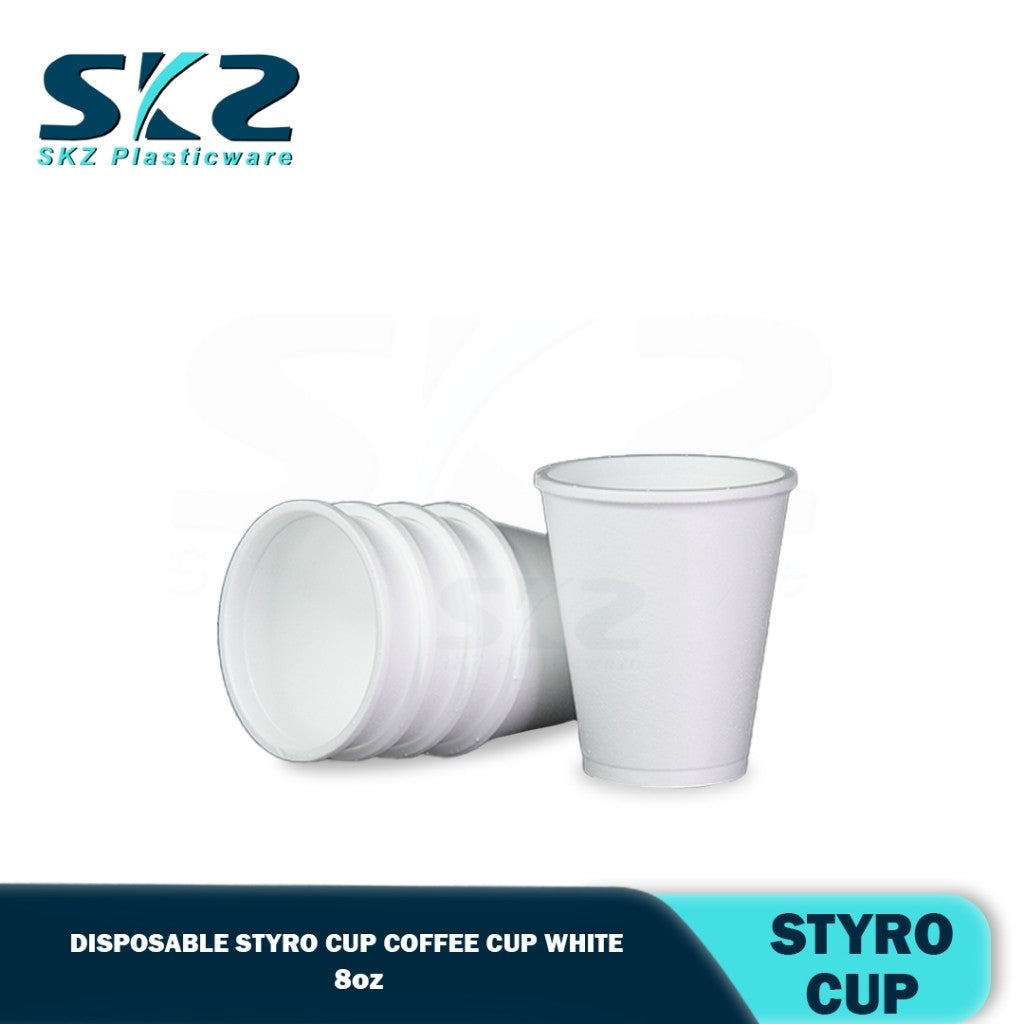 SKZ Disposable Styro Cups 8 oz , 25 PCS.