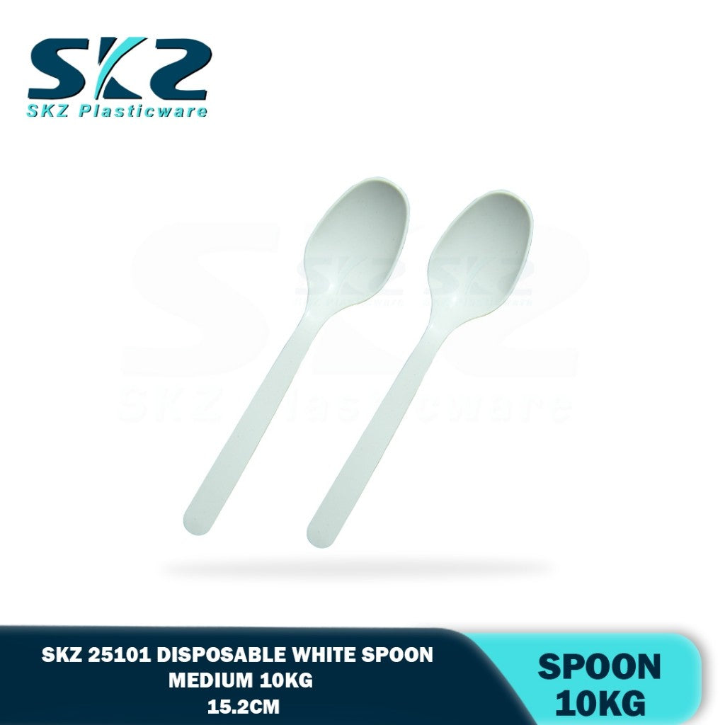 SKZ Disposable Spoon and Fork  White Medium 10kg box