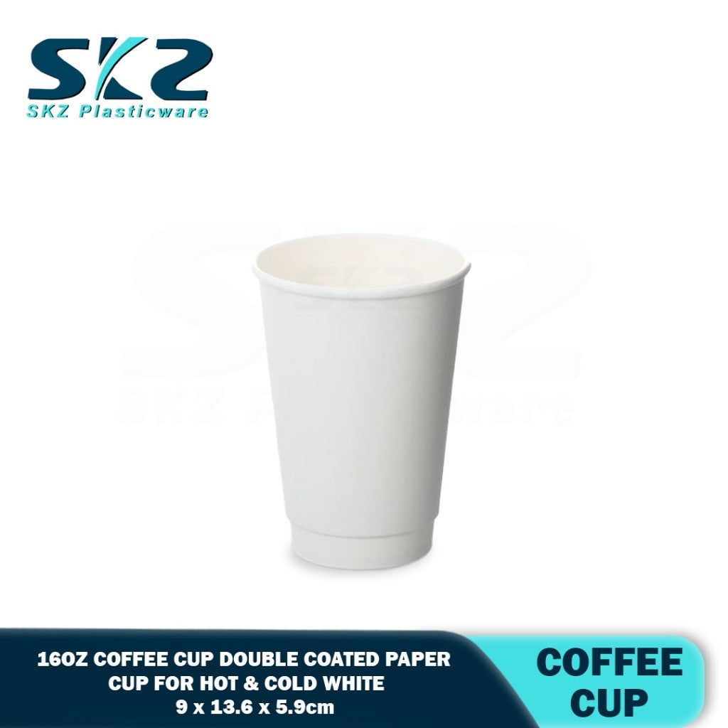 SKZ 16oz Coffee cup double coated paper cup for hot & cold 25pcs/pack
