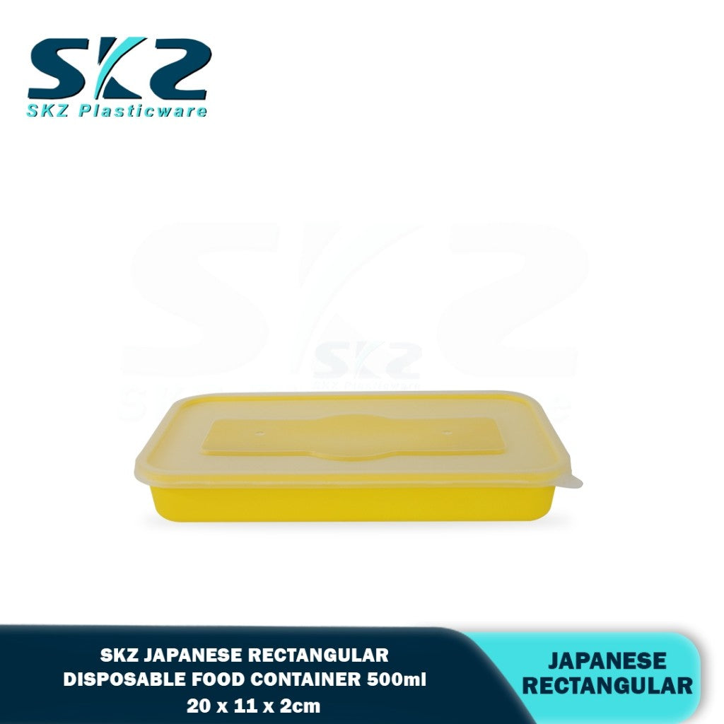 SKZ  Japanese Bento JB-500 Rectangular Assorted Color  Microwavable Container 500ml