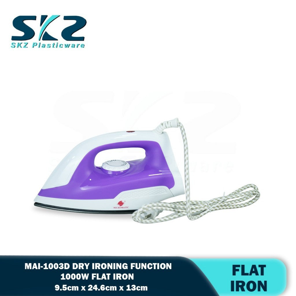 SKZ Micromatic MAI-1003D Dry Ironing Function 1000W Flat Iron