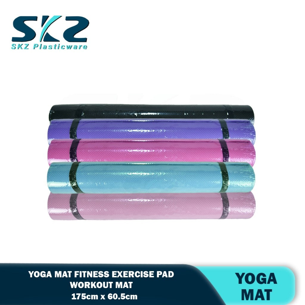 SKZ GOODLUCK-Yoga Mat Anti-skid Sports Fitness Mat 3MM Thick Comfort Foam Yoga Matt for Exercise