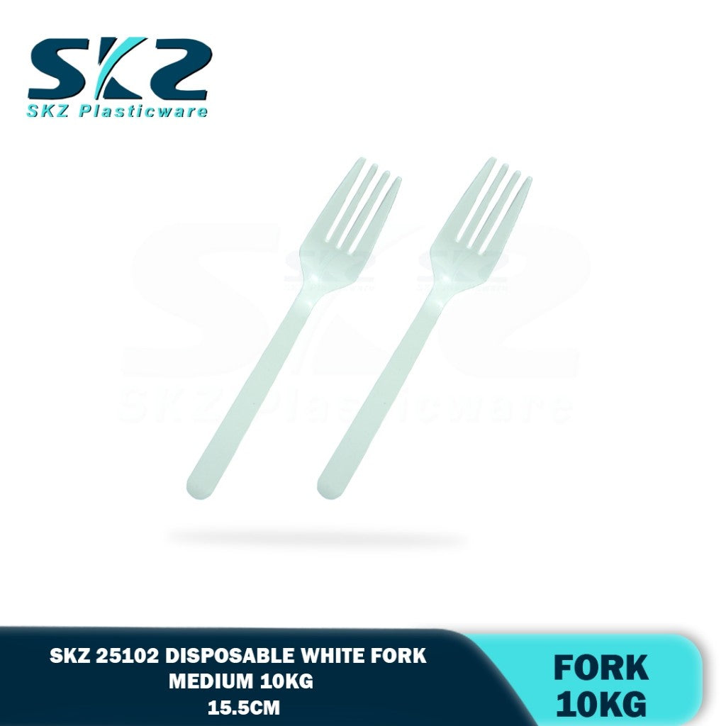 SKZ Disposable Spoon and Fork  White Medium 10kg box