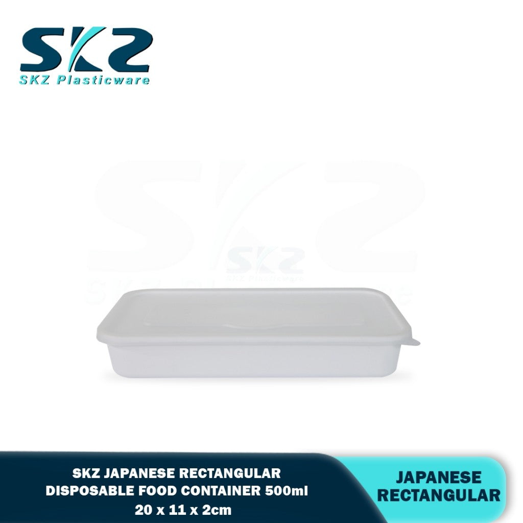 SKZ  Japanese Bento JB-500 Rectangular Assorted Color  Microwavable Container 500ml