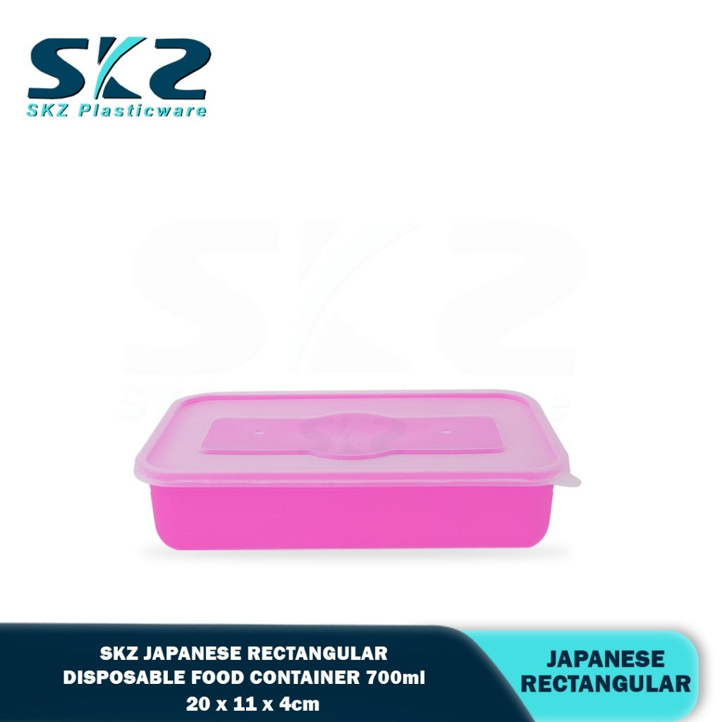 SKZ Japanese Bento JB-700 Rectangular Assorted color Microwavable Container 700ml