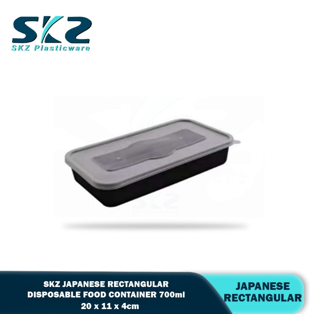 SKZ Japanese Bento JB-700 Rectangular Assorted color Microwavable Container 700ml