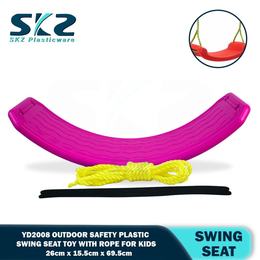 Plastic Swing Seat Toy Outdoor Hanging Safety Swing with Rope for Kids