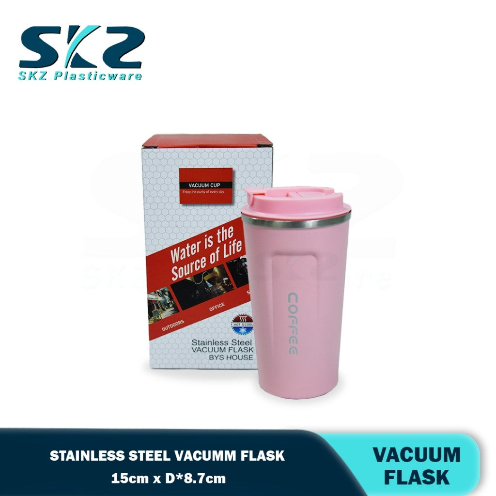 SKZ Stainless Steel Coffee Mugs 380ml Insulation Water Bottle Cups Drinkware With Double Lid