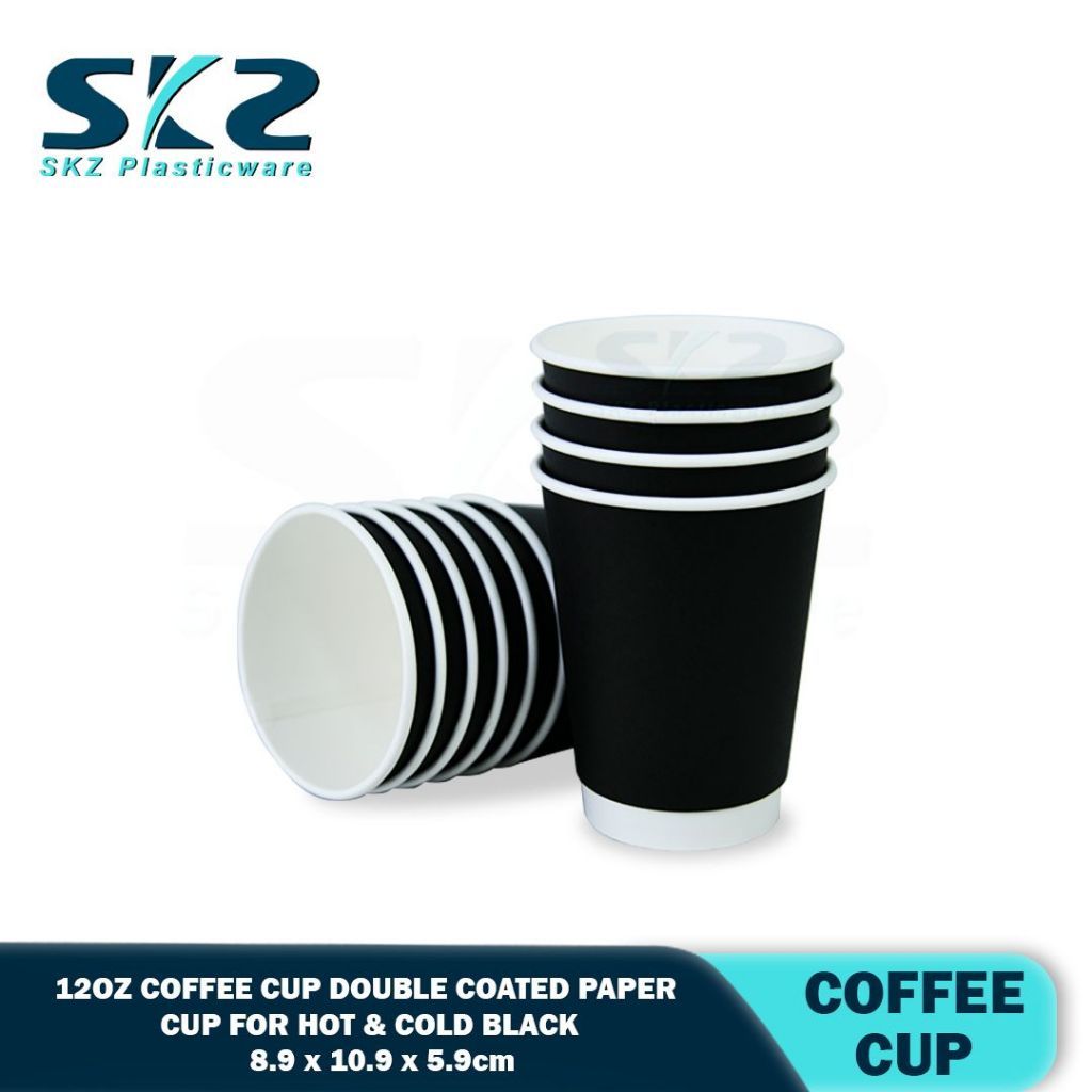 SKZ 12oz Coffee cup double coated paper cup for hot & cold 25pcs/pack
